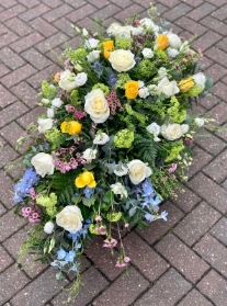 Country Garden casket Spray